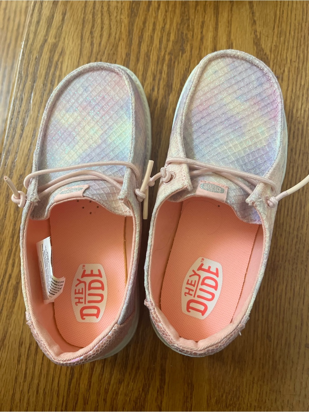 Hey Dude Kids Iridescent Pink Slip-On Sneakers